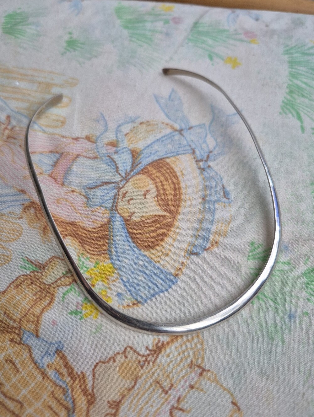 🌙Sterling Silver Minimalist Collar Necklace 22g
